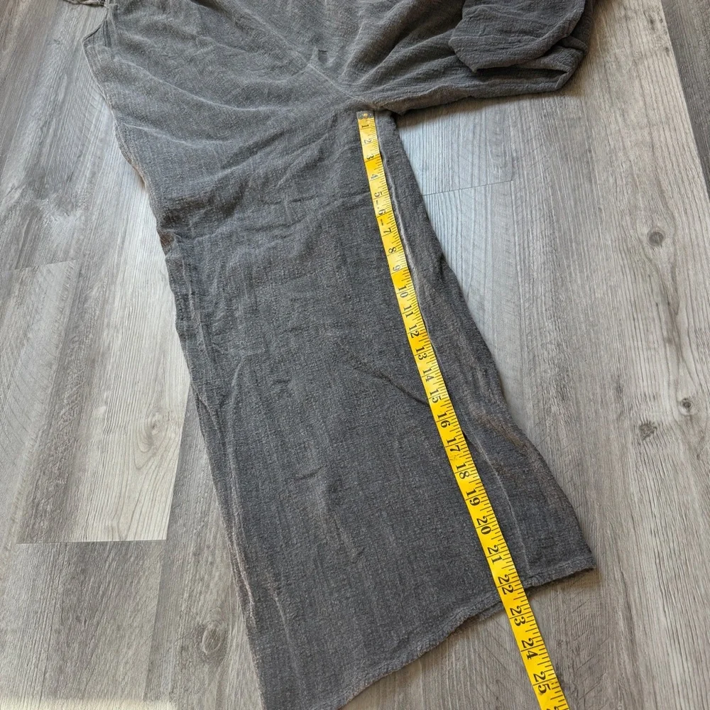 En Creme Charcoal Jumpsuit With Pockets Small Relaxed Wide Leg - Picture 6 of 8